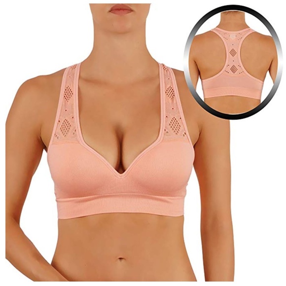 Push Up Bra Women's Yoga Crop Top Sports - Picture 1 of 4
